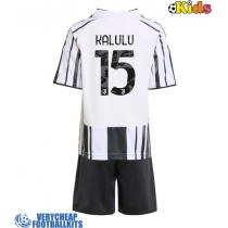 Juventus Pierre Kalulu #15 Replica Home Minikit 2025-26 Short Sleeve (+ pants)